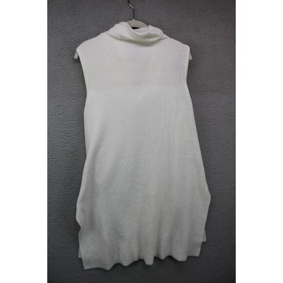 Crown & Ivy Cowl Neck Sleeveless Sweater Tunic-Hi Lo-XL-New w/Tags-Minimalist - Picture 7 of 9